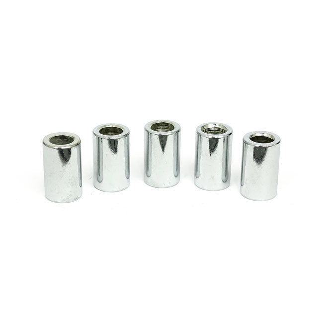 Chrome Spacers - Pack Of 25 - 3/8 ID X 5/8 OD X 1" Long