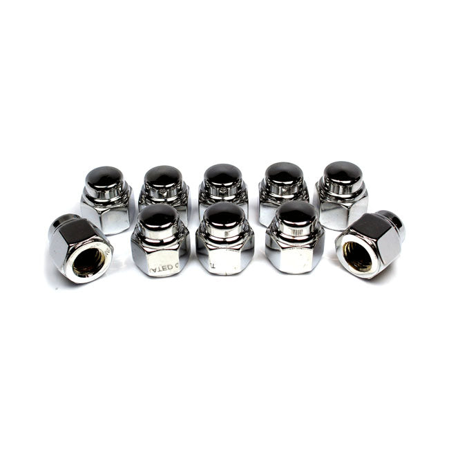 Universal Cap Nuts 1/2-13 Chrome Plated