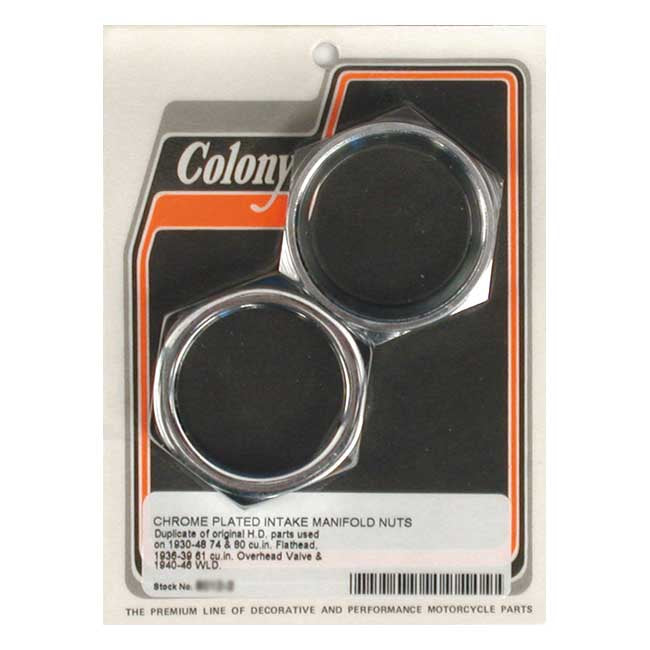 Plumber Style Manifold Nuts Chrome For 34-48 74"/80" SV