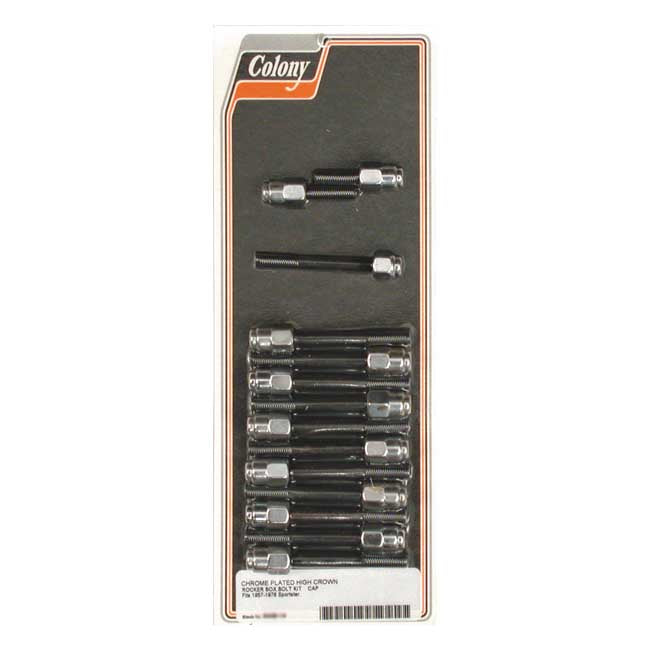 Sportster Rocker Box Bolt Kit Cap Style Chrome For 57-76 XL NU