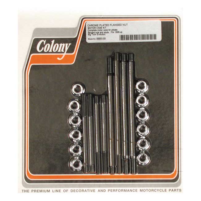 Crankcase Bolt Kit Chrome For 96-99 Evo B.T. NU