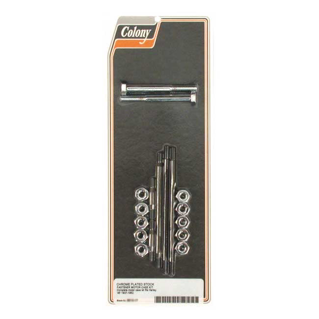 Crankcase Bolt Kit Chrome For 37-73 45" SV NU