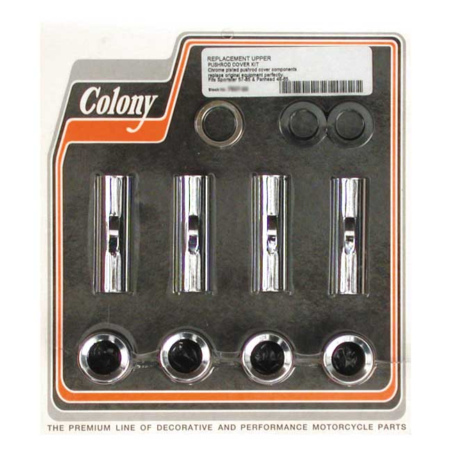 Upper Pushrod Cover Kit Chrome For 48-65 Panhead