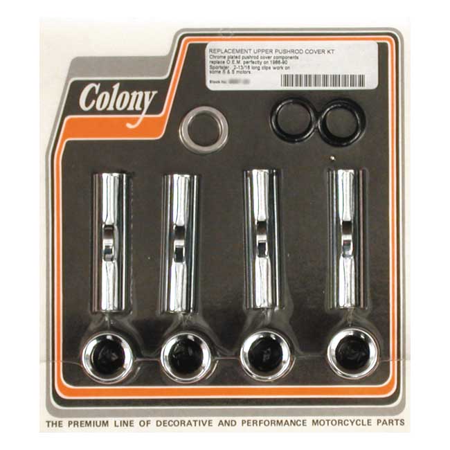 Upper Pushrod Cover Kit Chrome For 86-90 XL NU