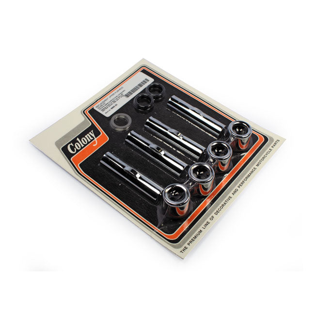 Upper Pushrod Cover Kit Chrome For 84-99 Evo B.T. NU . With S&S Tappet Guides