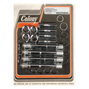 Multiple-Parts Pushrod Cover Conversion Kit Chrome For 91-03 XL. With OEM One-Piece