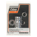 Grooved Front Axle Spacer Kit Chrome For 00-06 FXST/B/I/BI