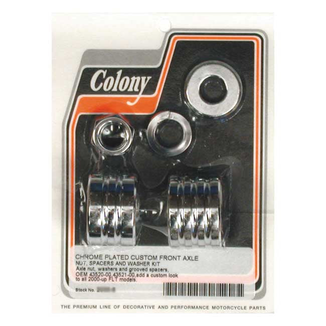 Grooved Front Axle Spacer Kit Chrome For 00-06 ALL FLT