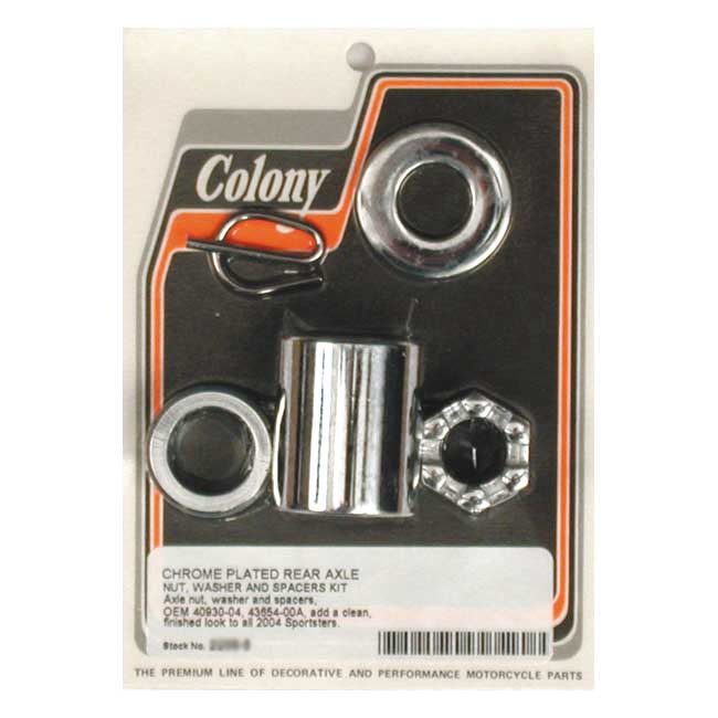 Smooth Rear Axle Spacer Kit Chrome For 2004 XL NU