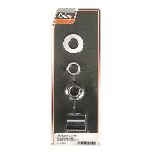 Smooth Rear Axle Spacer Kit Chrome For 05-06 XL