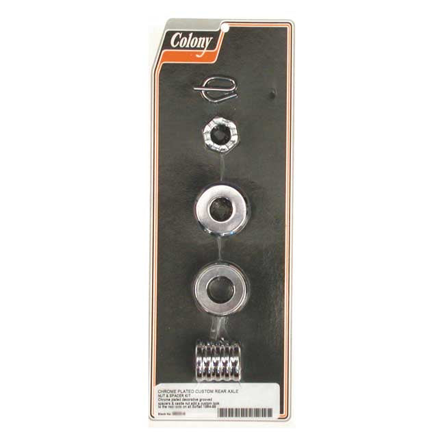 Grooved Rear Axle Spacer Kit Chrome For 84-99 Softail NU