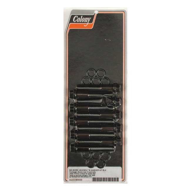 12-Point 'Big Bore' Head Bolt Kit Black