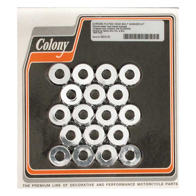 Head Bolt Washer Set Chrome For 40-48 74"/80" SV