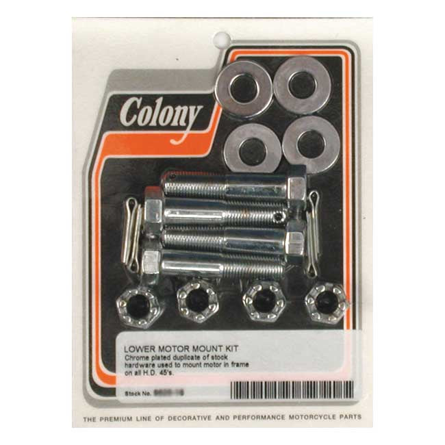 Lower Motor Mount Kit Chrome For 32-73 45" SV NU
