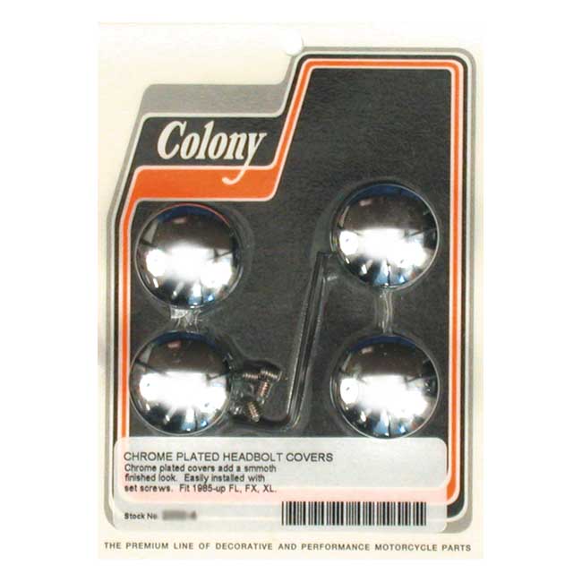 Head Bolt Cover Kit Smooth Domed Chrome