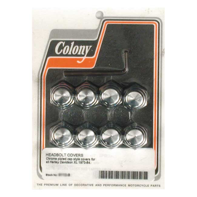 Head Bolt Cover Kit Cap Style Chrome