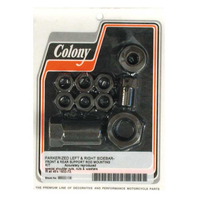 Floorboard Support Rod Mount Kit Black