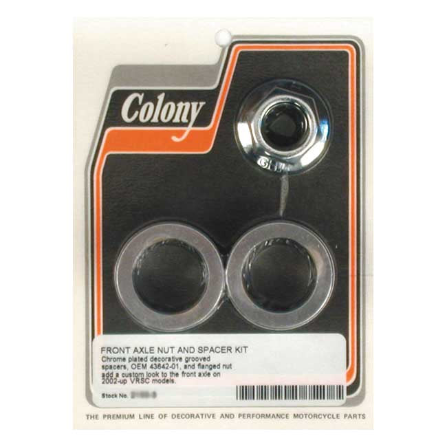 V-Rod Axle Nut & Spacer Kit Chrome For 02-07 VRSCA