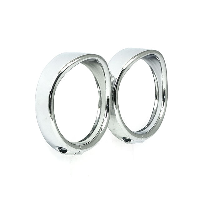 Turnsignal Trim Rings Visor Style Chrome