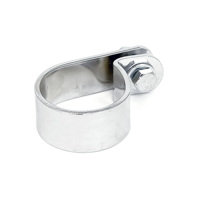Muffler P-Clamp 1-3/4 Inch Chrome With Short Mount Strip