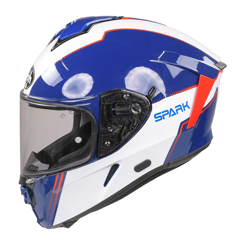 Spark Flow Full Face Helmet Blue / Red