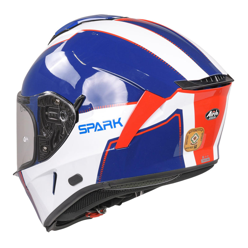 Spark Flow Full Face Helmet Blue / Red