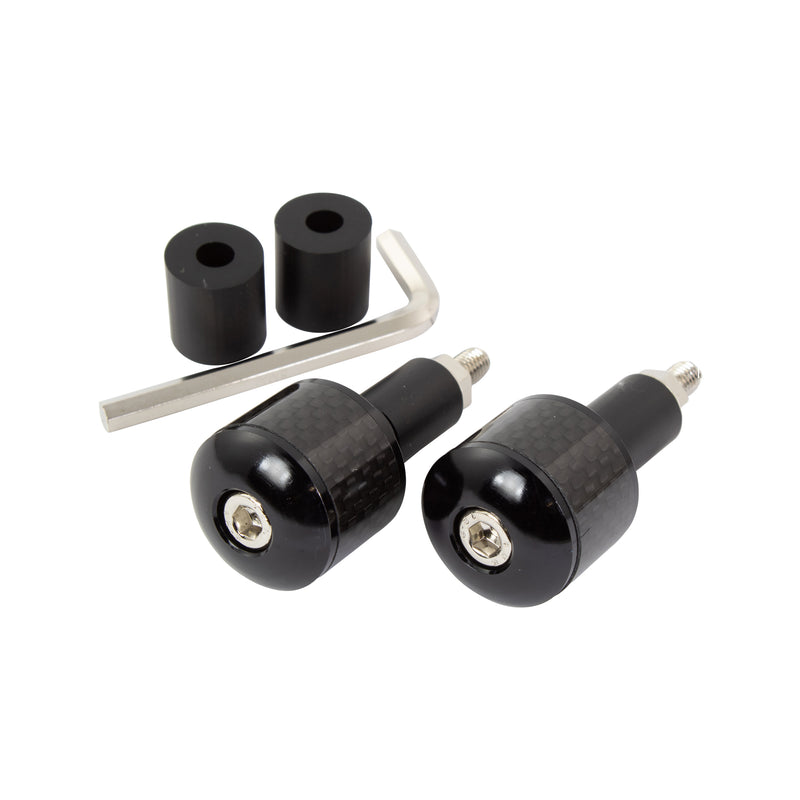 Bar Ends With Carbon Fibre Insert Black