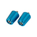 Alloy Kawasaki Flush Type Bar End Weights Blue