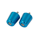Alloy Suzuki Flush Type Bar End Weights Blue