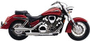 Slashcut Slip-On Mufflers Chrome For Honda VTX 1800 F 2005-2008