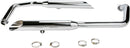 Exhaust System 2 Into 2 Slash Cut Tips Chromr For Honda VT 750 DC 2000-2003