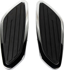Swept Front Floorboard Kit Black / Chrome For Honda VTX 1300 R 2005-2009