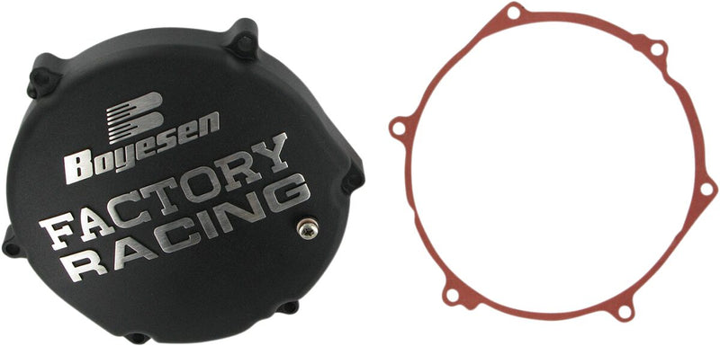 Factory Racing Aluminum Clutch Cover Black For Kawasaki KX 250 2003-2004