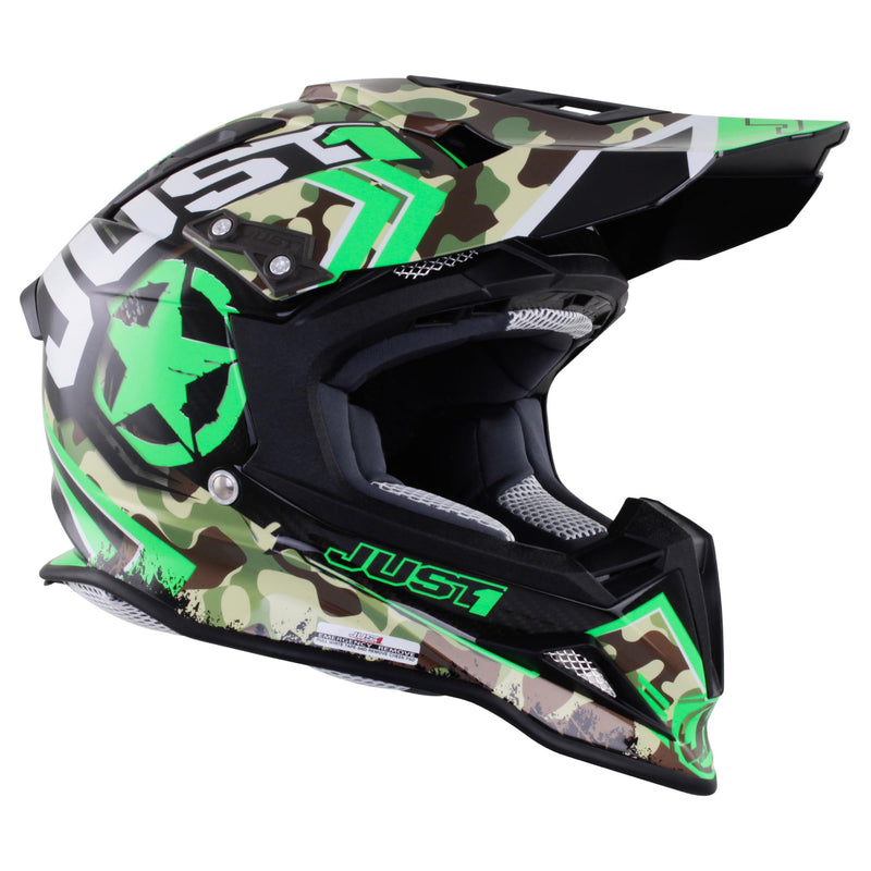 J12 Carbon MX Helmet Kombat Green