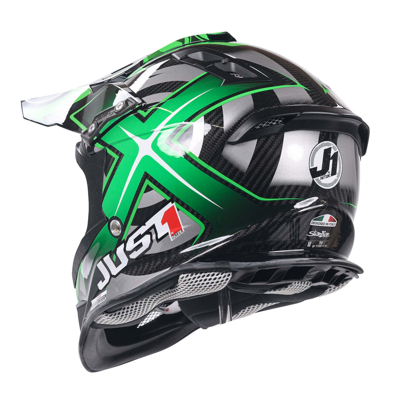 J12 Carbon MX Helmet Mister X Carbon Green