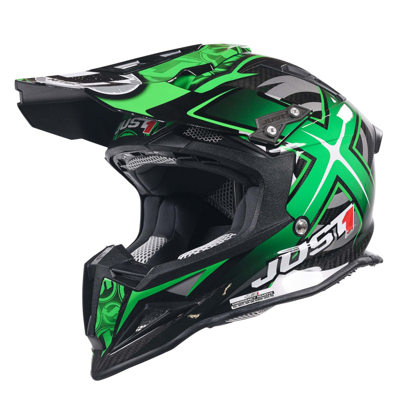 J12 Carbon MX Helmet Mister X Carbon Green