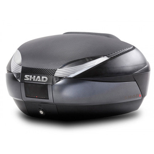 SH48 Top Box Black / Dark Grey Including Backrest And Carbon Cover