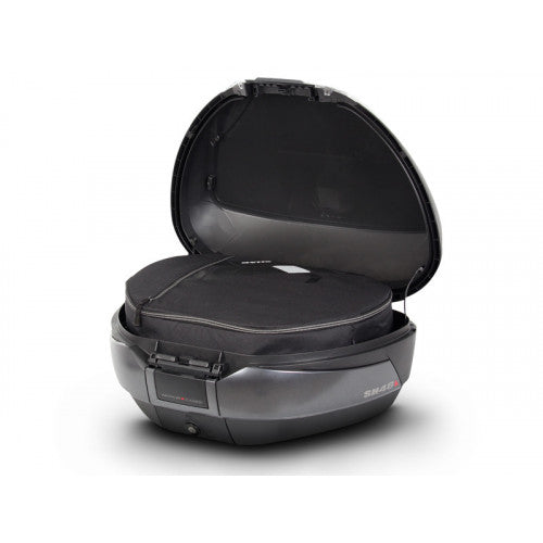 SH48 Top Box Black / Dark Grey Including Backrest And Carbon Cover