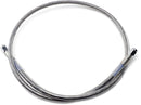 Universal Brake Line Clear-Coated Stainless Steel Silver - 36 Inch