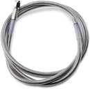 Universal Brake Line Clear-Coated Stainless Steel Silver - 50 Inch