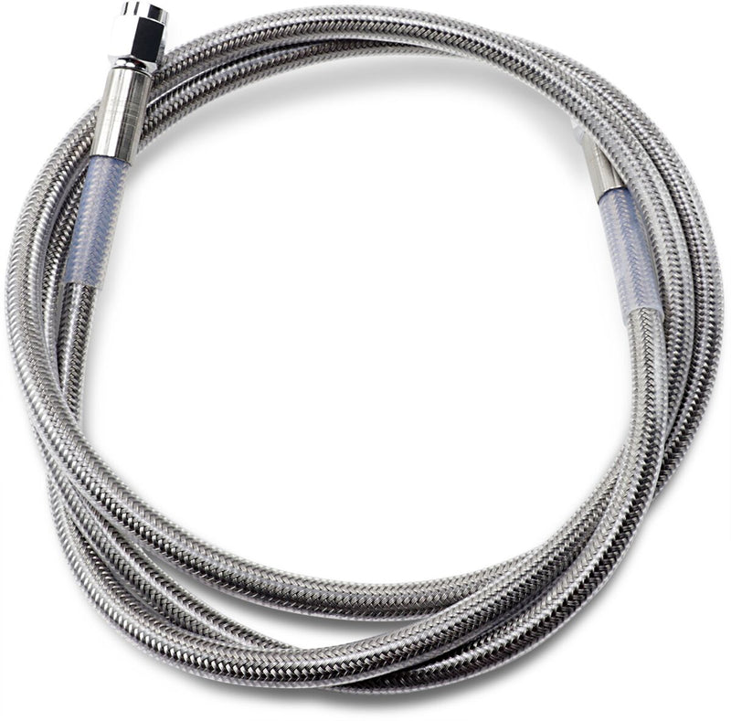 Universal Brake Line Clear-Coated Stainless Steel Silver - 50 Inch