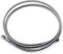 Universal Brake Line Clear-Coated Stainless Steel Silver - 58 Inch