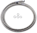 Universal Brake Line Clear-Coated Stainless Steel Silver - 74 Inch
