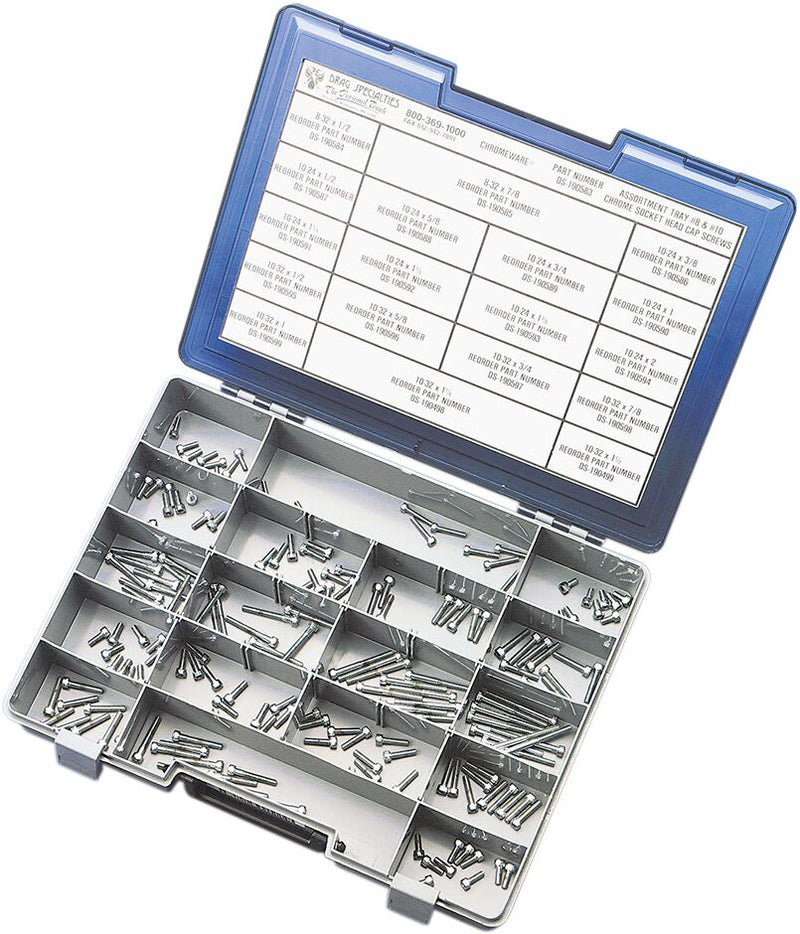 #8 & #10 Fine And Coarse Bolt Assortment Smooth Chrome