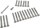Socket-Head Primary/Cam Cover Bolt Kit Knurled Chrome For Harley Davidson XLCH 900 1967-1970