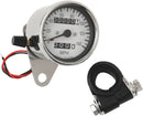 2:1 Mini Mechanical Speedometer With Trip White - 2.4 Inch
