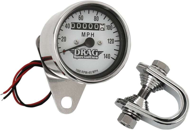 1:1 Mini Mechanical Speedometer White - 2.4 Inch