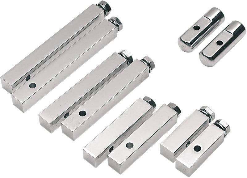 5/8" Square Footpeg Mounting Blocks Chrome