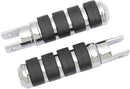 Soft-Ride Small Female Mount Footpegs Black / Chrome / Polished