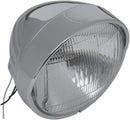 Headlight 6.5" With Visor Grooved Chrome 60/55W